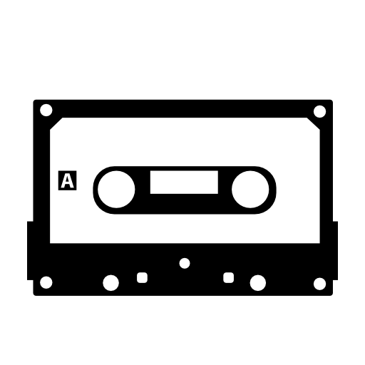 Cassette tape with black border