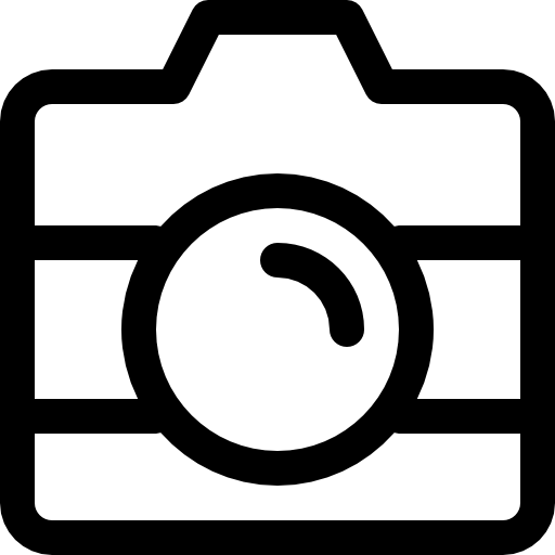 Camera with lens outline