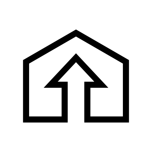 House with up arrow inside