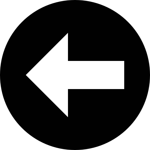 Arrow pointing to left inside a circle