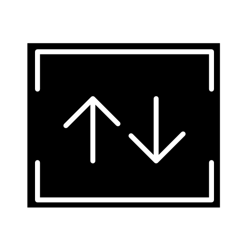 Museum elevator signal with up and down arrows