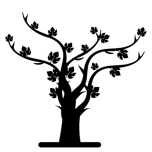 Autumn tree silhouette