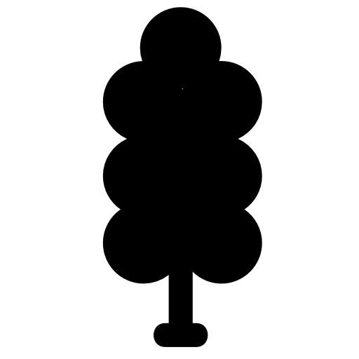 Tree shape of tall rounded foliage