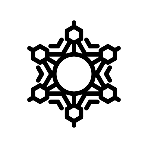 Winter flake with circular center