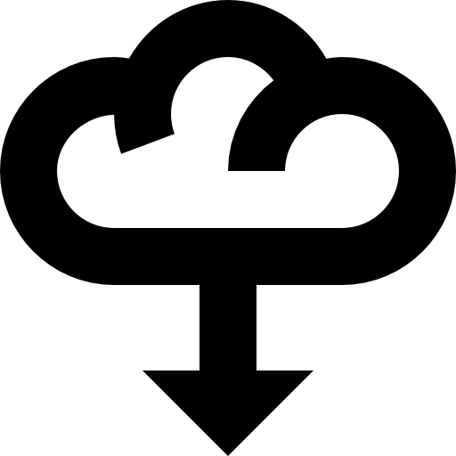 Cloud with down arrow