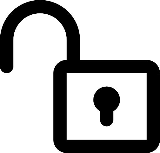 Open padlock