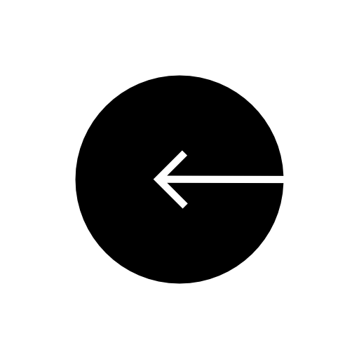 Arrow to the left inside a circular outline