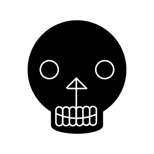 Skull variant silhouette with white details