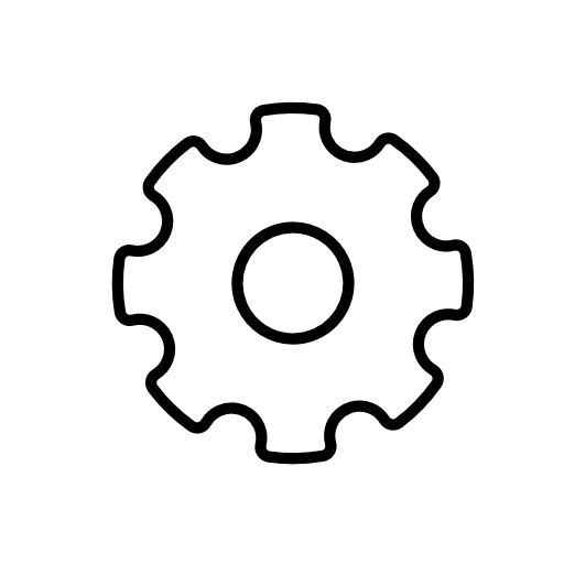 White cogwheel