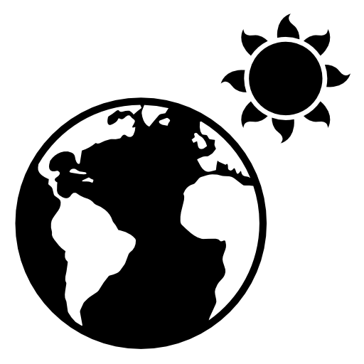 Earth and sun