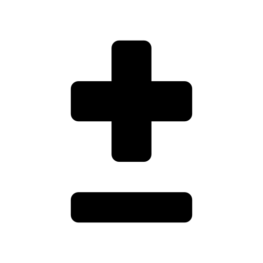 Plus and minus symbols