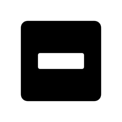 Minus math symbol in a rounded square