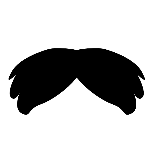 Facial hair thick moustache