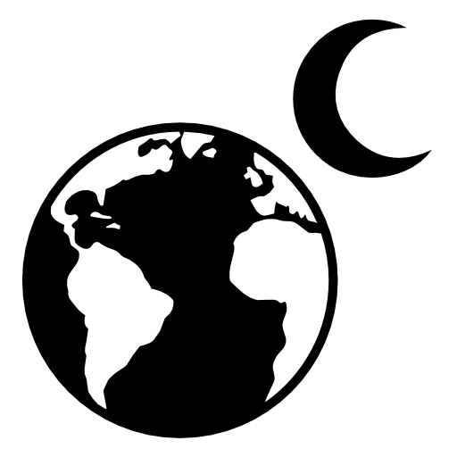 Earth and moon