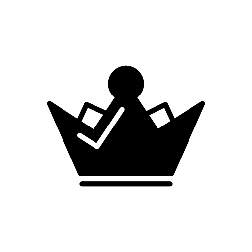 Royal crown silhouette with white details