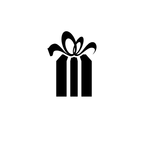 Present box with huge ribbon