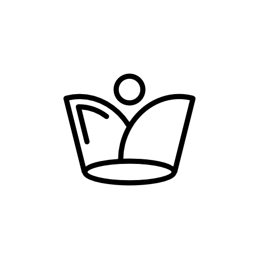 Royal crown outline variant with circle shape