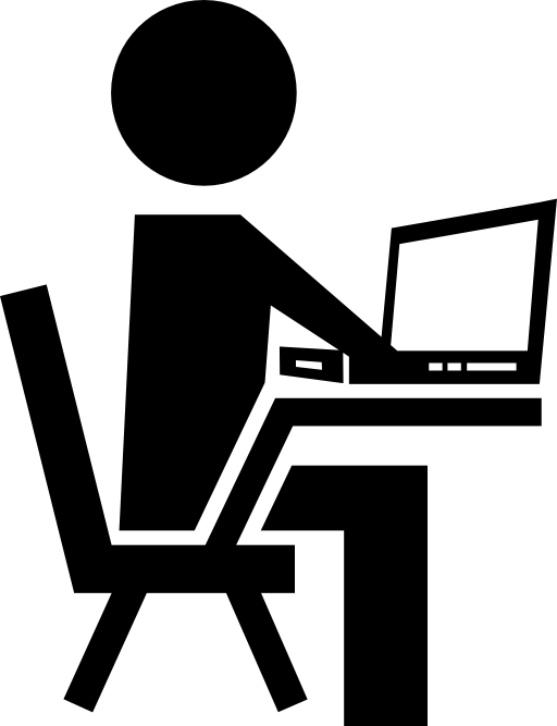 Student on computer