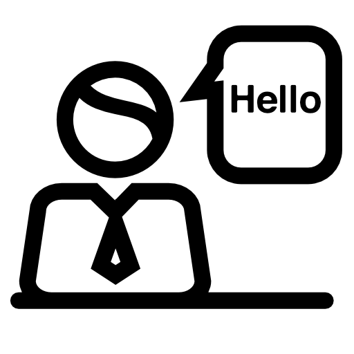 English receptionist