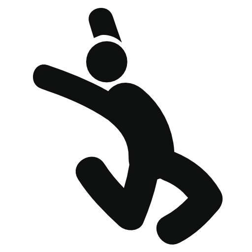 Jumping man silhouette