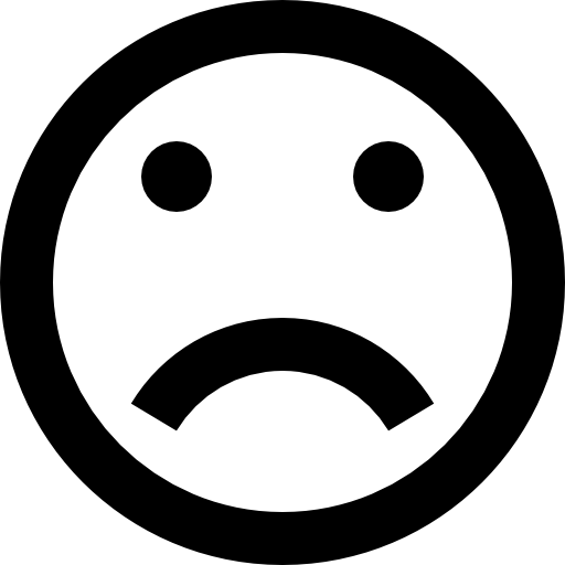 Sad emoticon outline