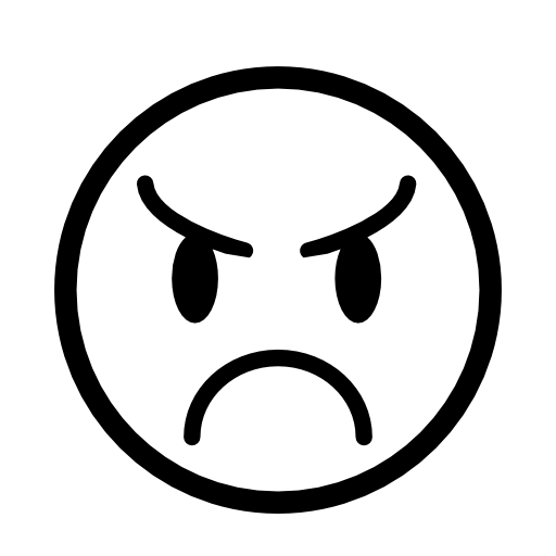 Angry emoticon face