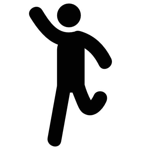 Dancing man silhouette