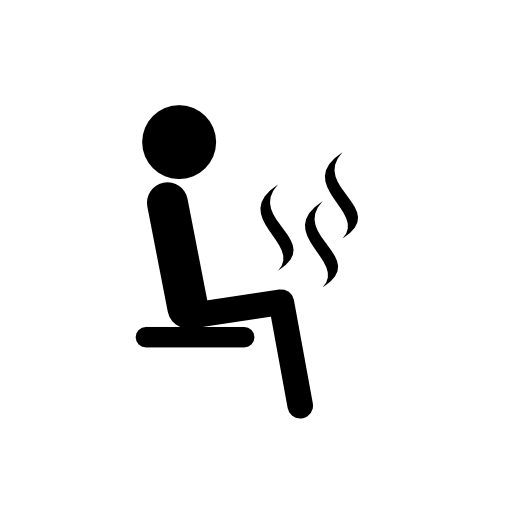 Man sitting in sauna