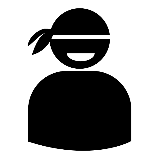 Male with bandana silhouette