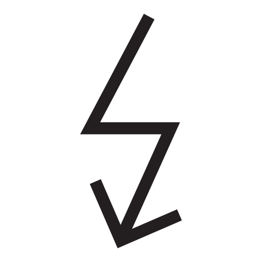 Lightning, arrow, IOS 7 symbol