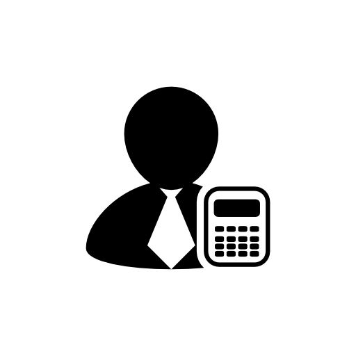 Businessman with a calculator