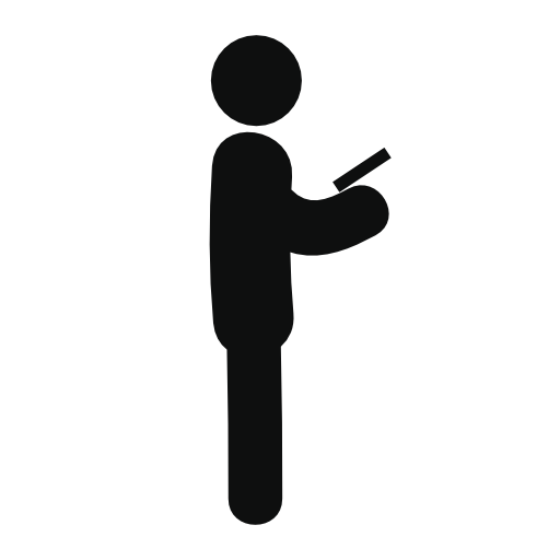 Standing man with a hand gun