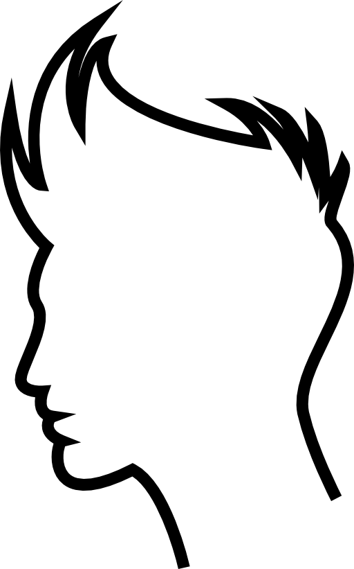 Boy hair outline