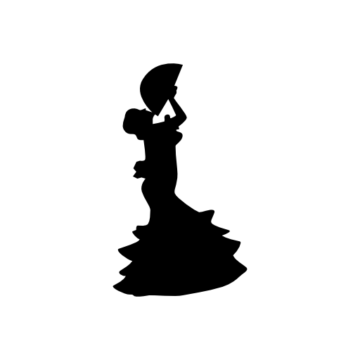 Flamenco female dancer silhouette