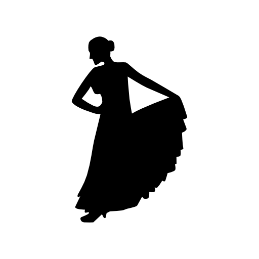 Flamenco female dancer silhouette