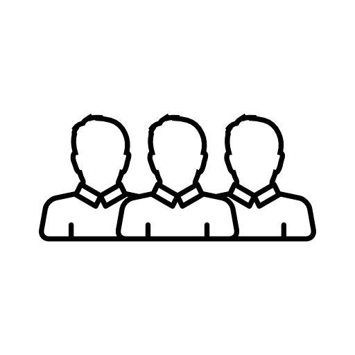 Men male group close up outline