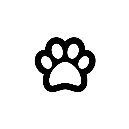 Dog footprint outline