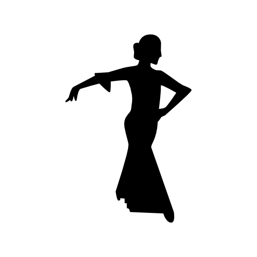 Flamenco female dancer silhouette