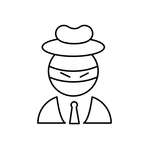 Scarecrow head wearing business attire