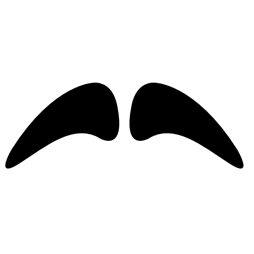 Curved facial hair