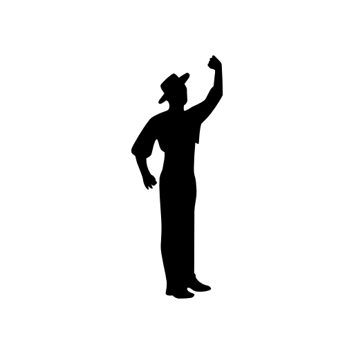 Flamenco male dancer silhouette