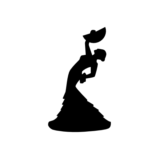 Female flamenco dancer shape