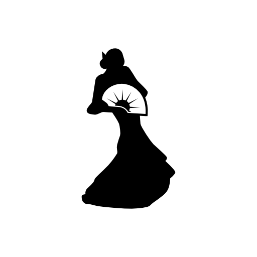 Female flamenco dancer silhouette