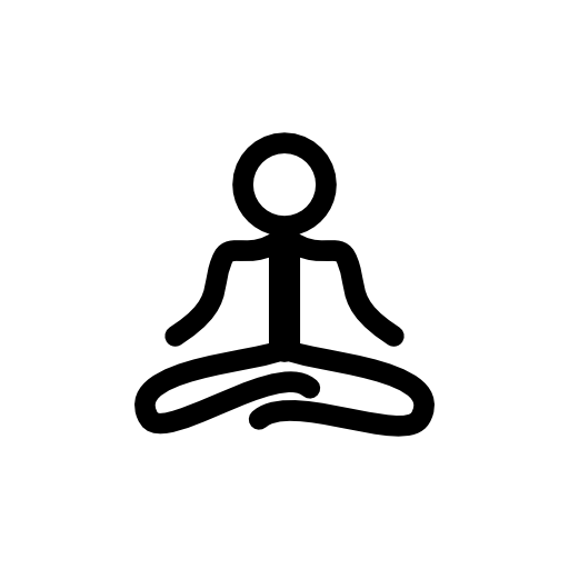 Stick man doing yoga