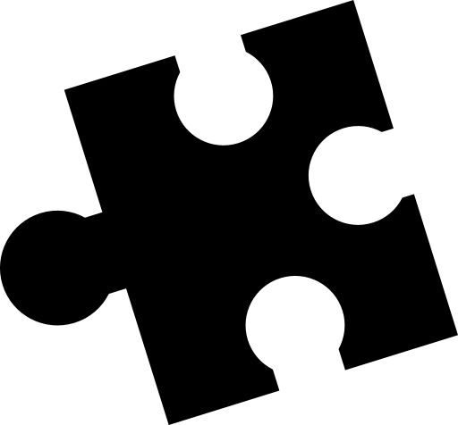 Puzzle black piece shape