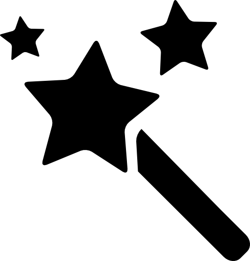 Magic stick with stars