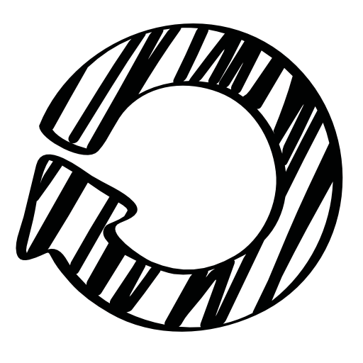 Circular sketched arrow