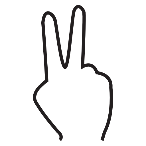 Two fingers, IOS 7 symbol