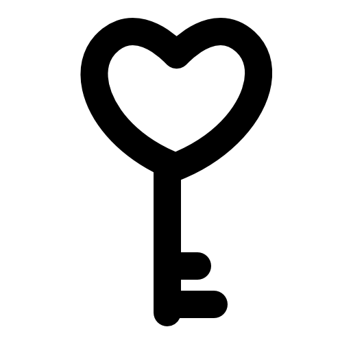 Heart shaped key