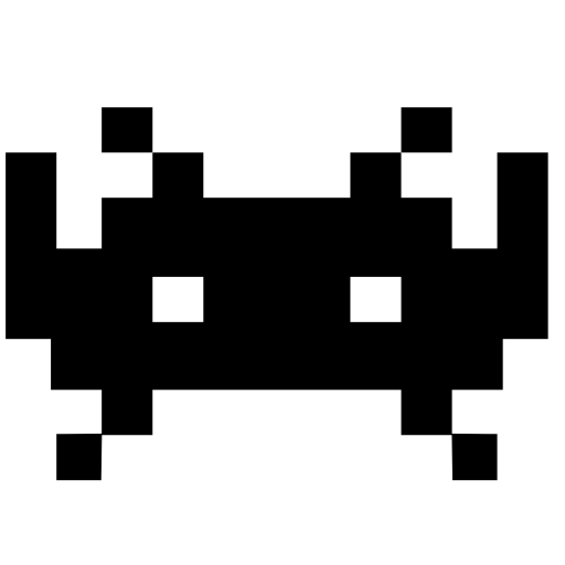 Pixelated alien